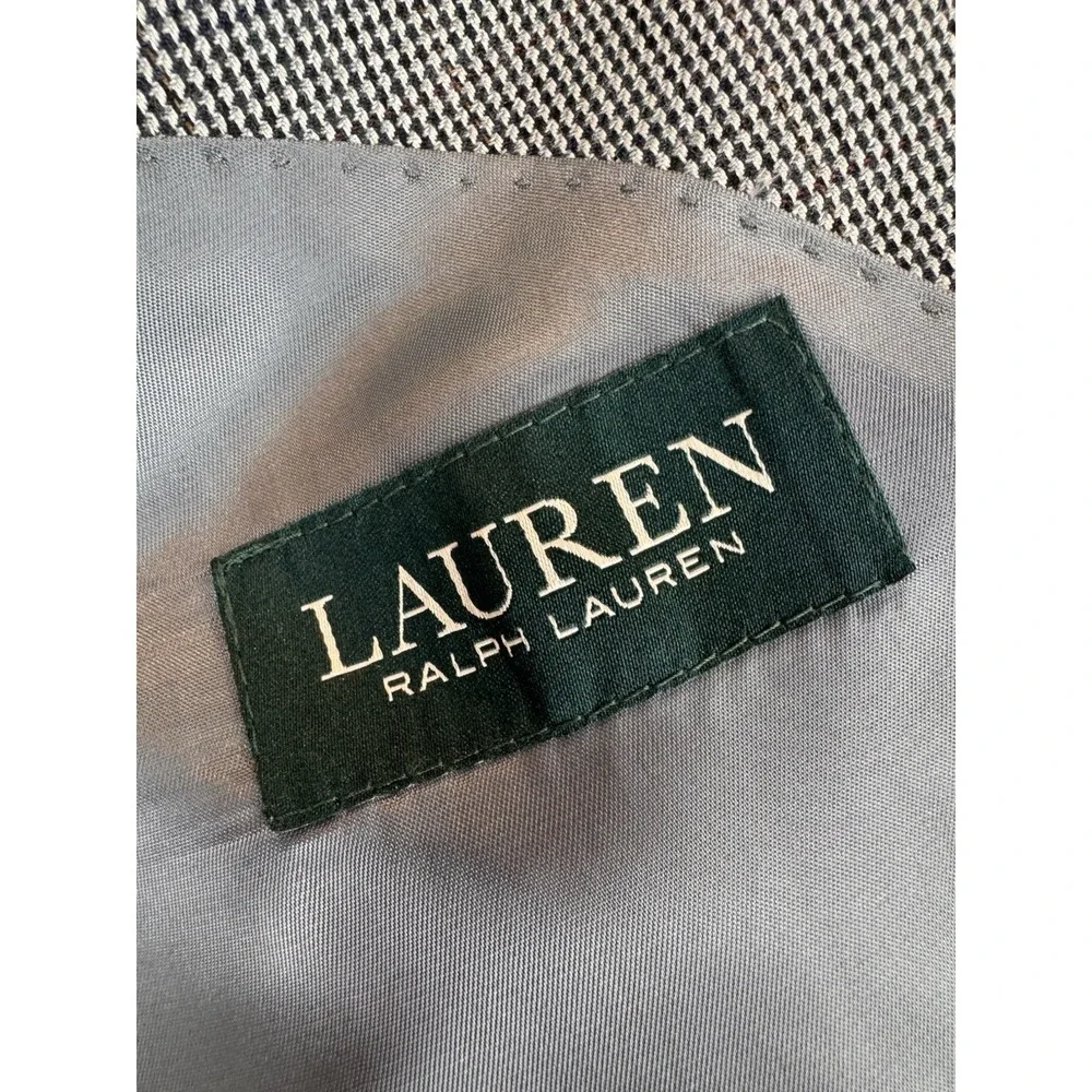 Lauren Ralph Lauren Men's 44L Gray Check Blazer Sport‎ Coat Stretch Travel